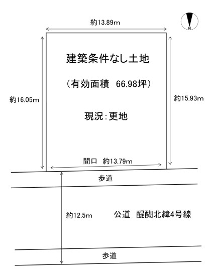 土地図_伏見区醍醐古道町12-4