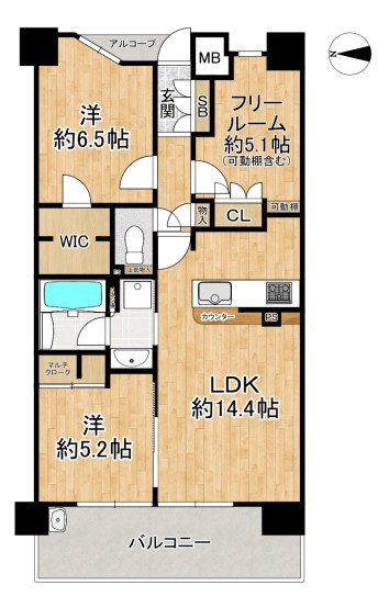 （リアル）間取_クレヴィア京都山科306