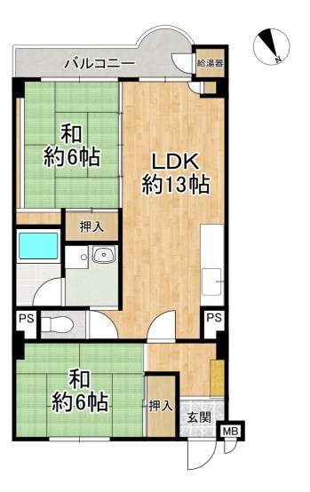 （リアル）間取り_山科音羽マンションB棟408