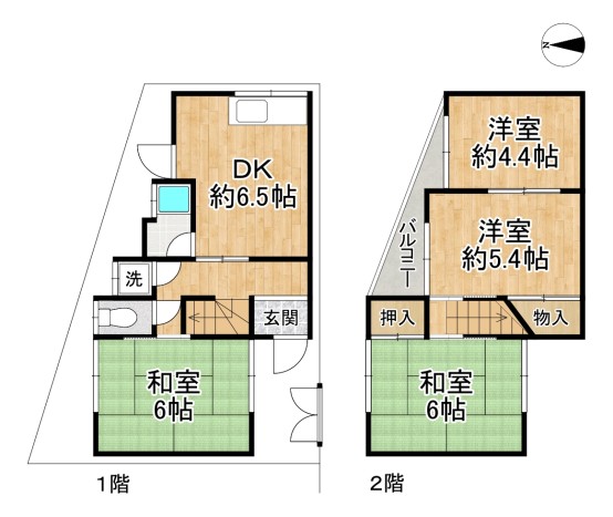 （リアル）間取_宇治市五ヶ庄一里塚1-213