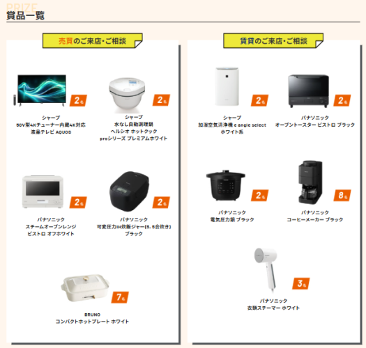 フェア景品