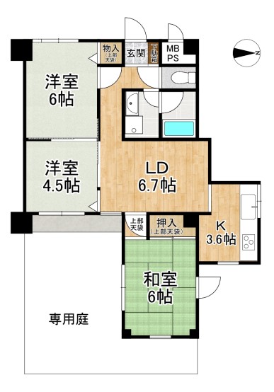 （リアル）間取_シンフォニー伏見東109