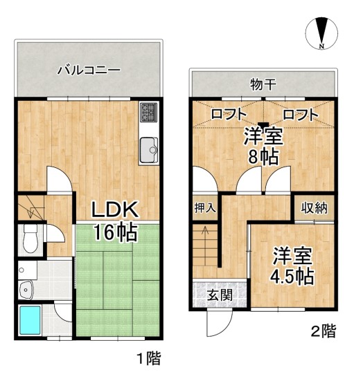 （リアル）間取_御陵封ジ山町2-233（日ノ岡グリーンテラス）