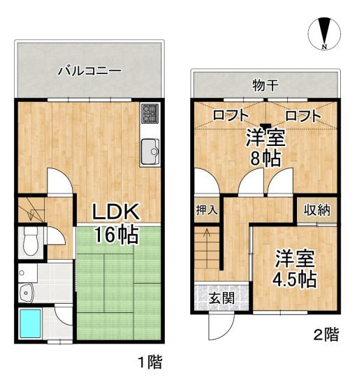 （リアル）間取_御陵封ジ山町2-233（日ノ岡グリーンテラス）