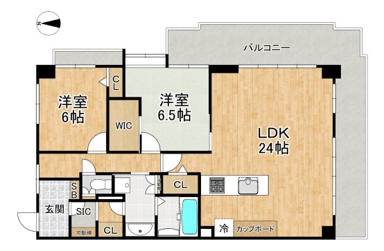 (リアル)間取_シャルマンコーポ山科なぎの辻206