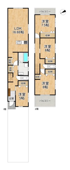 （リアル）間取_大津市大江1丁目27-1付近 １号地