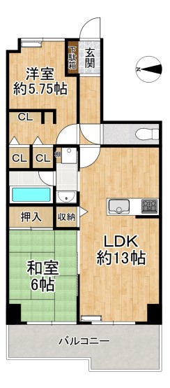 （リアル）間取_サニーコート山科303