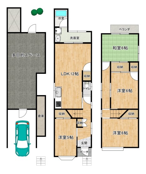 (リアル)間取_西野山射庭ノ上町138-36